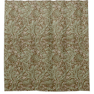 Klassieke William Morris Arcadia Naadloos Patroon Douchegordijn