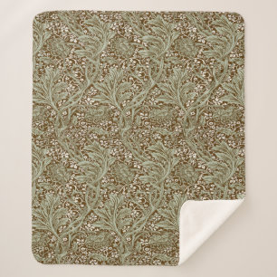 Klassieke William Morris Arcadia Naadloos Patroon Sherpa Deken