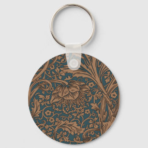 Klassieke William Morris Arcadia Naadloos Patroon Sleutelhanger