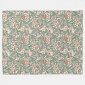 Klassieke William Morris Cozy Elegance gedempte kl Fleece Deken (Voorkant (Horizontaal))