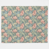 Klassieke William Morris Cozy Elegance gedempte kl Fleece Deken (Voorkant (Horizontaal))