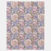 Klassieke William Morris Cozy Elegance pastelkleur Fleece Deken (Voorkant)