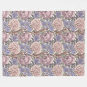 Klassieke William Morris Cozy Elegance pastelkleur Fleece Deken (Voorkant (Horizontaal))