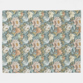 Klassieke William Morris Cozy Elegance pastelkleur Fleece Deken (Voorkant (Horizontaal))