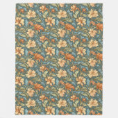 Klassieke William Morris Cozy Elegance pastelkleur Fleece Deken (Voorkant)