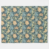 Klassieke William Morris Cozy Elegance pastelkleur Fleece Deken (Voorkant (Horizontaal))