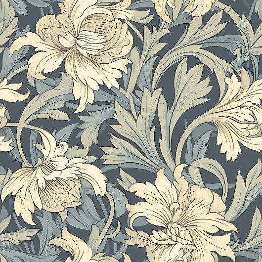 Klassieke William Morris Geïnspireerd Soft Pastel Bad Handdoek