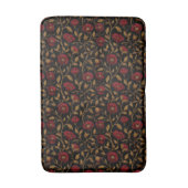 Klassieke William Morris Rood Goud Klaproos Bloemm Badmat (Voorkant Verticaal)