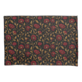 Klassieke William Morris Rood Goud Klaproos Bloemm Kussensloop (Voorkant)