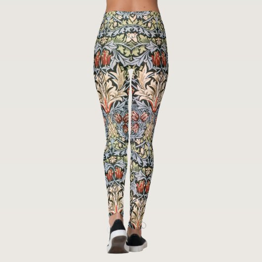 Klassieke William Morris Snakeshead Print Leggings (Achterkant)