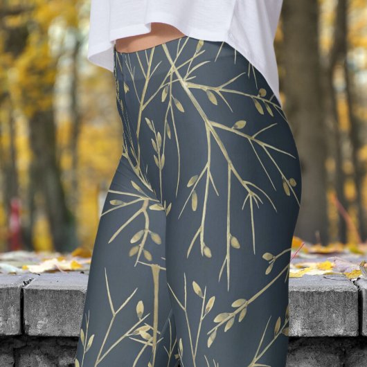 Klassieke William Morris Woodland Twigs Print Leggings