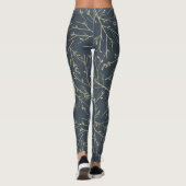 Klassieke William Morris Woodland Twigs Print Leggings (Achterkant)