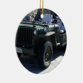 Klassieke Willy's Jeep. Keramisch Ornament (Rechts)