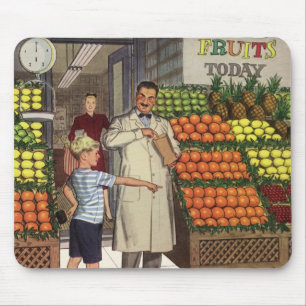 Klassieke Winkel, Fruitkraam met Kruidenier en Jon Muismat