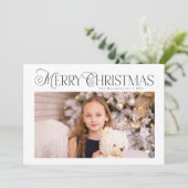 Klassieke Winter Blauwe Vakantie Multi Fotokaart Feestdagenkaart (Staand voorkant)