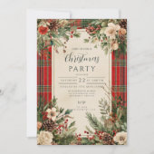 Klassieke Winter Bloemen Kerstmis Kaart (Voorkant)