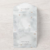 Klassieke Winter Botanische Twee Foto's All In One Uitnodiging (Buitenkant)