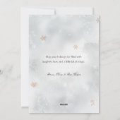 Klassieke Winter Botanische Twee Foto's Feestdagenkaart (Achterkant)