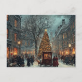 Klassieke winter in Londen Kerst Feestdagenkaart (Voorkant)