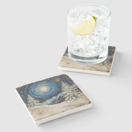 Klassieke Winter Kerst Escape Stenen Onderzetter