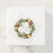 Klassieke Winter Kerst Krans Baby shower Bedankjes Labels (In situ)