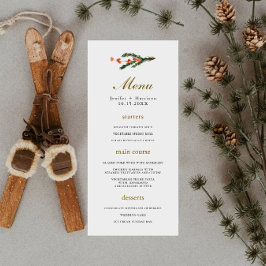 Klassieke Winter Pine Wedding Menu
