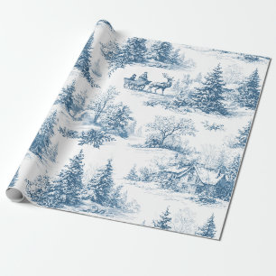 Klassieke Winter Toile de Jouy - Klassiek Kerstmis Cadeaupapier