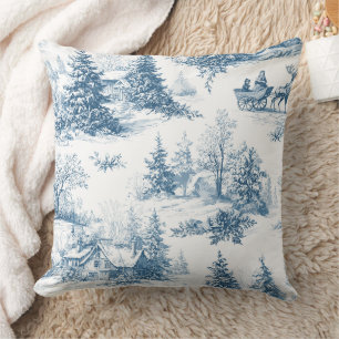 Klassieke Winter Toile de Jouy - Klassiek Kerstmis Kussen