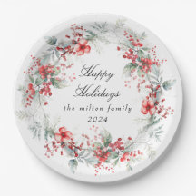 Klassieke Winter Vakantie Bessen Papier