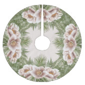 Klassieke winterblindroze boomrok kerstboom rok (Voorkant)