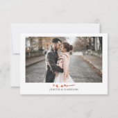 Klassieke Winterdennen Bruiloft Save The Date (Achterkant)