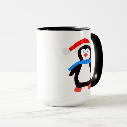 Klassieke Winterpinguïn Mok (Voorkant rechts)