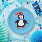 Klassieke Winterpinguïn Papieren Bordje (Feest)