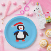 Klassieke Winterpinguïn Papieren Bordje (Feest)
