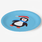 Klassieke Winterpinguïn Papieren Bordje (Gekanteld)