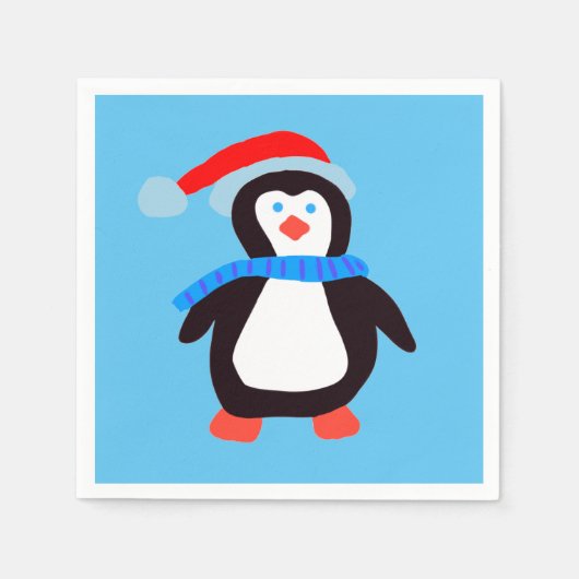 Klassieke Winterpinguïn Servet (Voorkant)