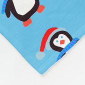 Klassieke winterpinguïns fleece deken (Hoek)