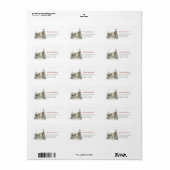 Klassieke Winterpoort Kerst Scene Etiket (Full Sheet)