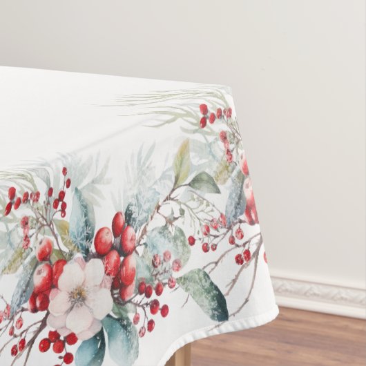 Klassieke wintervakantie bessen tafelkleed (Voorbeeld)