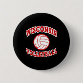 Klassieke Wisconsin Volleyball-stijl Ronde Button 5,7 Cm (Voorkant)
