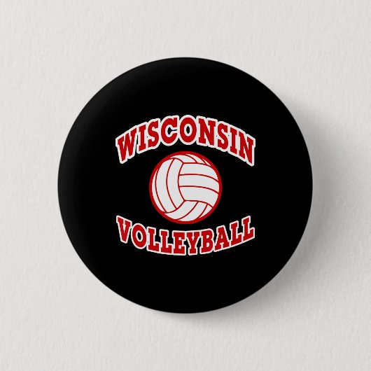 Klassieke Wisconsin Volleyball-stijl Ronde Button 5,7 Cm (Voorkant)