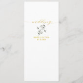 Klassieke Wit Goud Script Lettertype Kalligrafie T Menu (Achterkant)