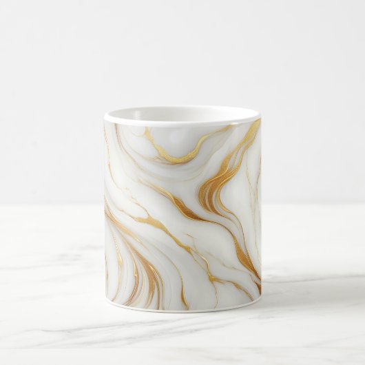 Klassieke wit marmeren Mok met gouden aderen (Center)
