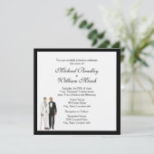 Klassieke Wit-Russische uitnodiging voor weddensch (Staand voorkant)