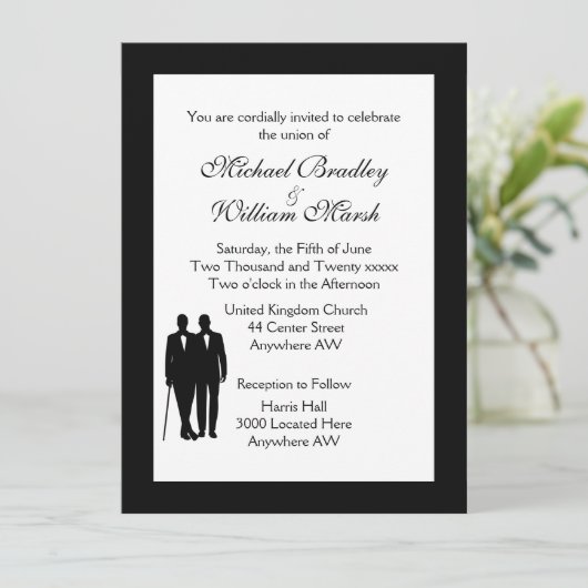 Klassieke Wit-Russische uitnodiging voor weddensch (Staand voorkant)