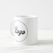 Klassieke witte aangepaste promotionele logo mok (Voorkant links)
