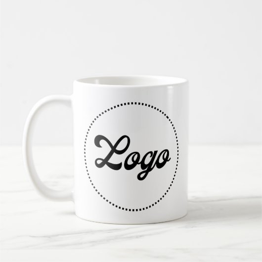 Klassieke witte aangepaste promotionele logo mok (Links)