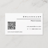 Klassieke witte aangepaste QR-code Professional Cl Visitekaartje (Voorkant)