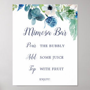 Klassieke witte aanjager Vrijgezellenfeest Mimosa  Poster