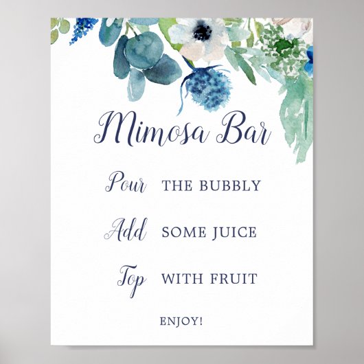 Klassieke witte aanjager Vrijgezellenfeest Mimosa  Poster (Voorkant)
